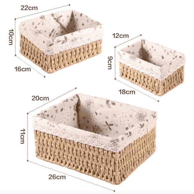 Woven Paper Rope Baskets