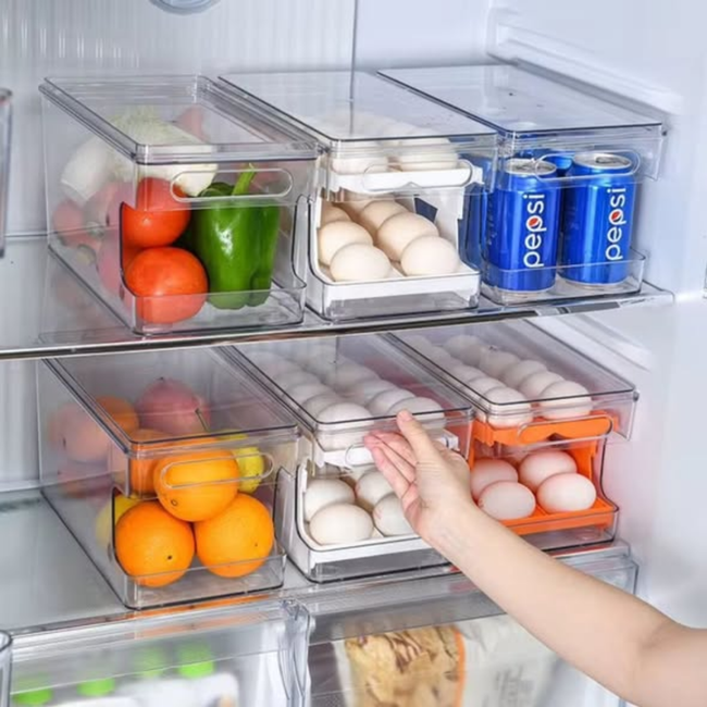 Acrylic Double Layer Transparent Egg Storage Box