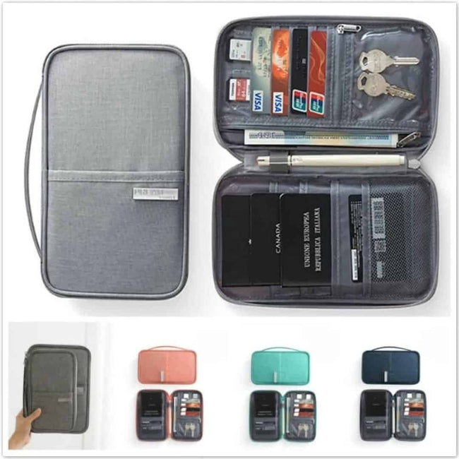 Multifunctional Travel Passport and Document Organizer