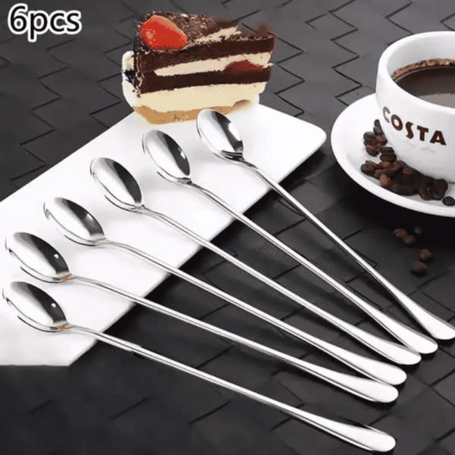 6Pcs Long Tea Spoons