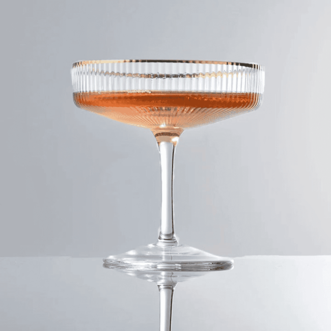 6-Piece Glass Set with Gold Rim