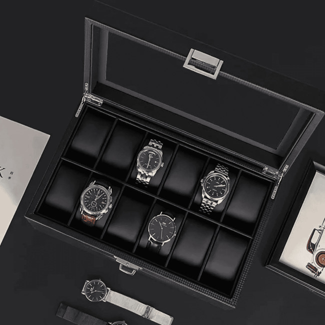 24 Slots Leather Watch Organizer