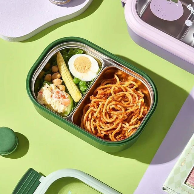 Bento Lunch Box with 2 Compartments and Soup Container