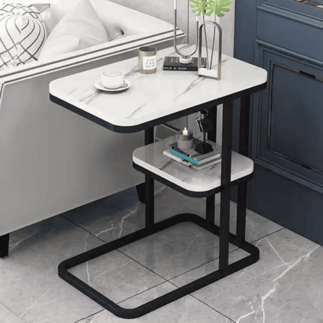 Marble Textured Side Table
