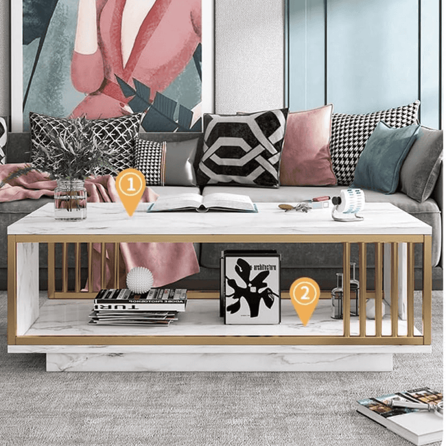 Marble Textured Coffee Table