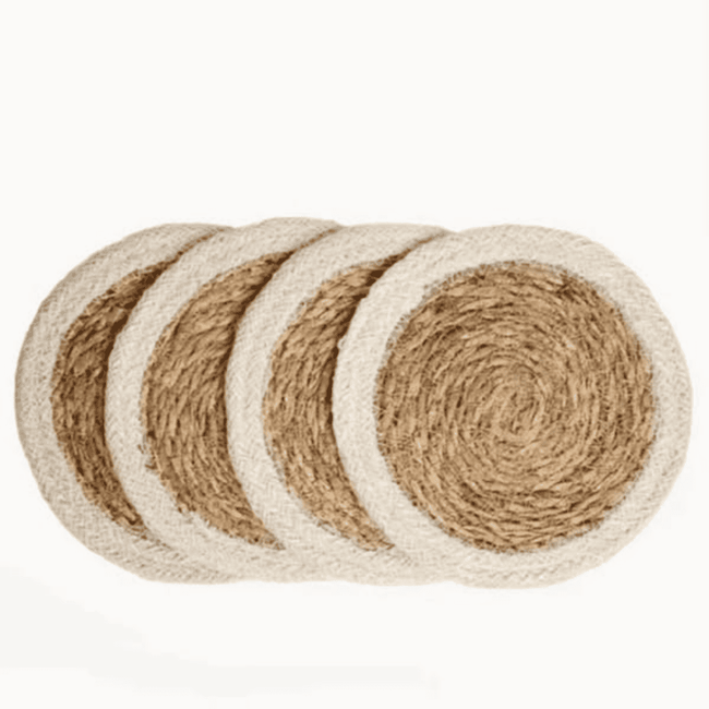 6Pcs Natural Handmade Straw Woven Table Mats