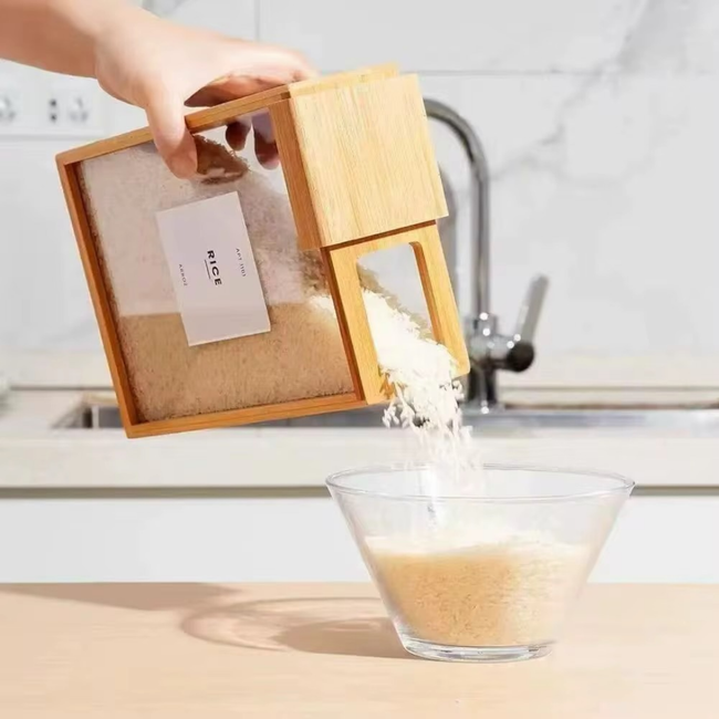 3L Bamboo Cereal Storage Containers