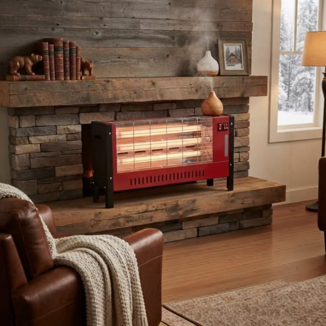 3-Sided Quartz Room Heater with Humidifier