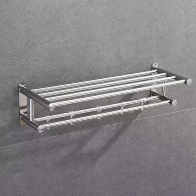 Bathroom wall mounted towel rack