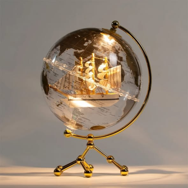 LED World Globe Map with Metal Stand