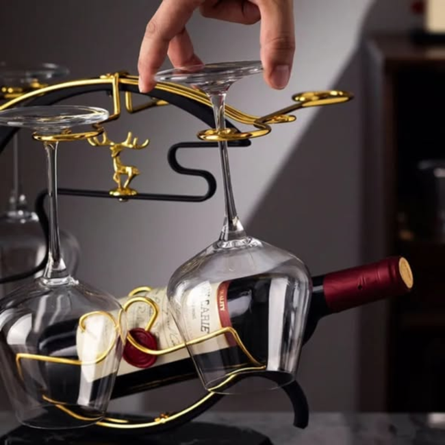 Golden Deer Wine Set Rack