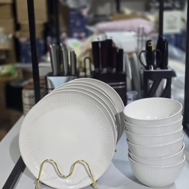 6 Pcs Plates and 6Pcs Bowls Set