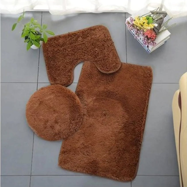 3 in 1 Fluffy Toilet Mats