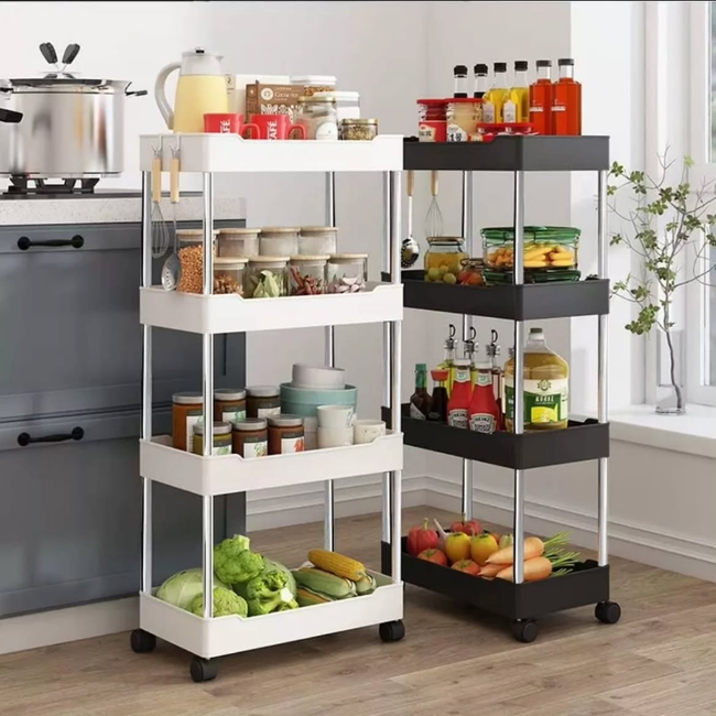 4-Layer Multipurpose Storage Rack With Wheels