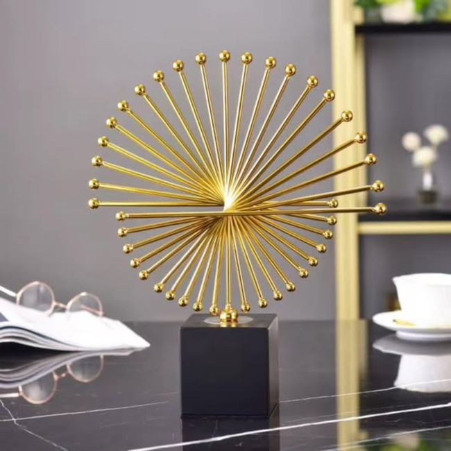 Executive Metal Abstract Spiked Sculpture