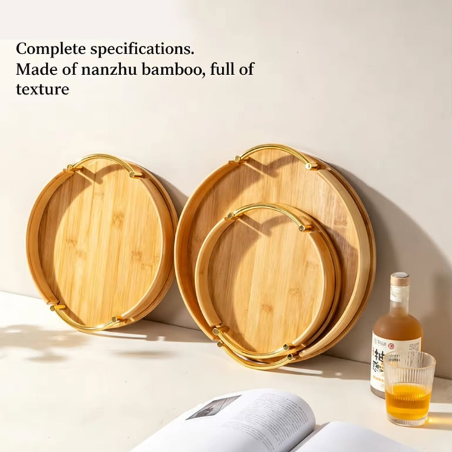 Multi-Functional Bamboo Serving Tray Set (3pcs)