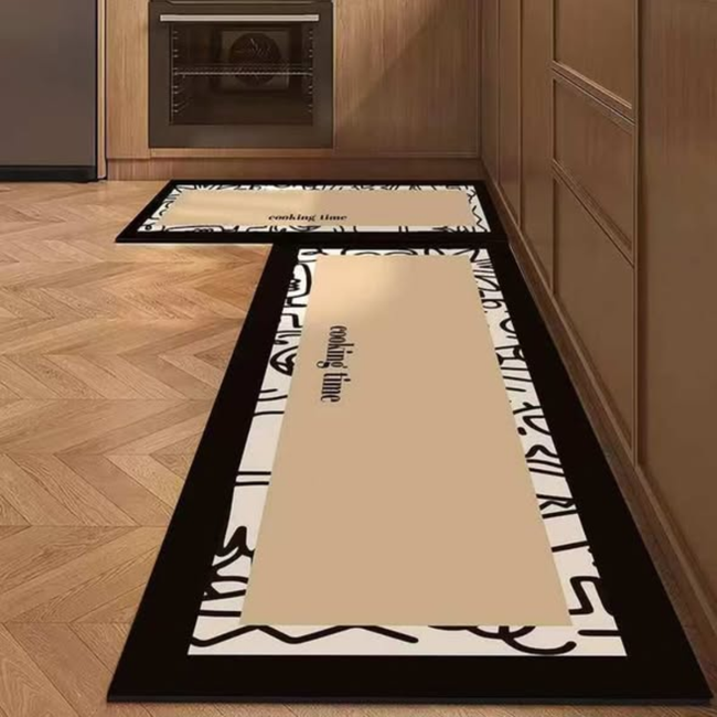 2Pcs Rubber Bottom Anti-Slip Kitchen Mats