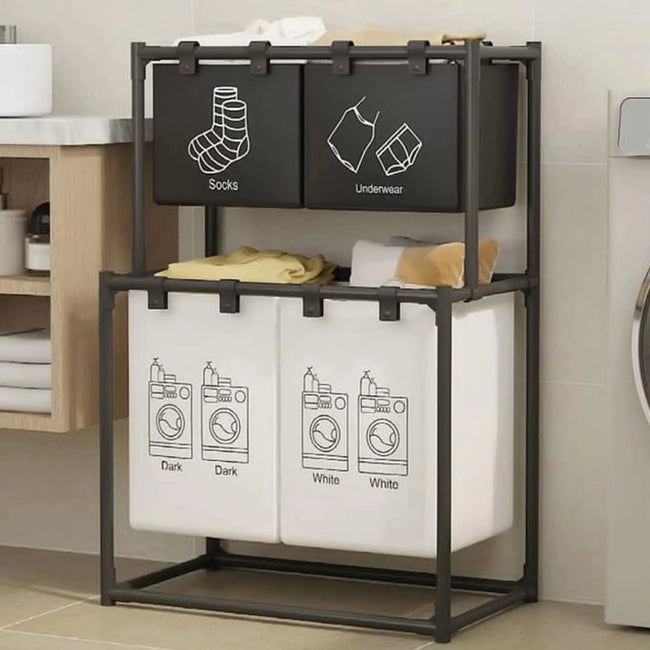 Foldable Laundry Basket with Wheels