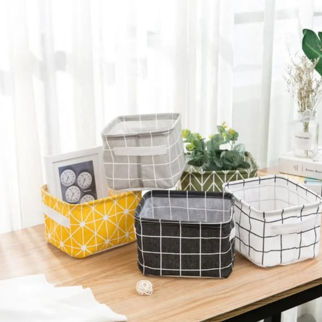 Nordic Style Geometric Pattern Storage Basket