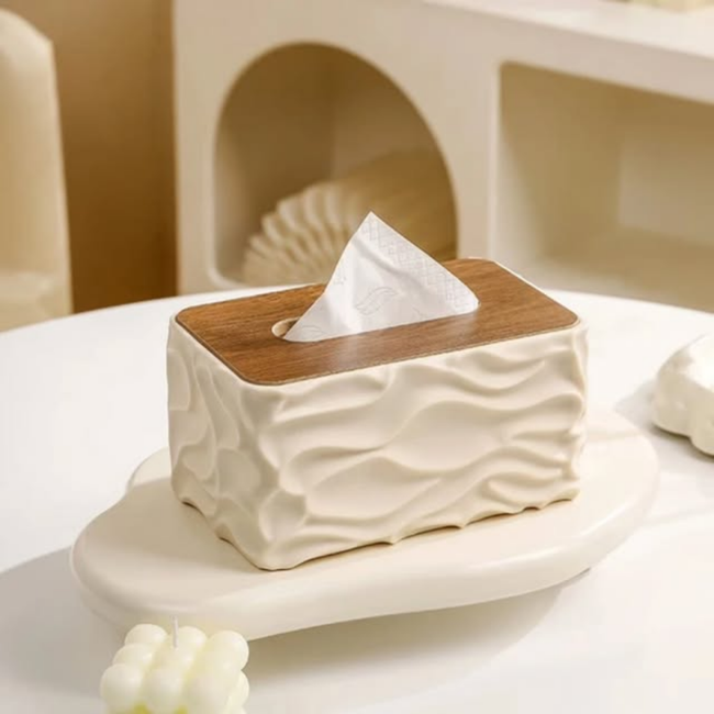 Wave Texture Tissue Box / Serviette Holder
