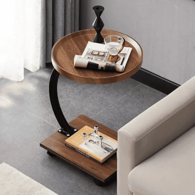C-Shaped Snack Side Table
