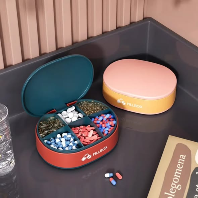 Travel Mini 6 grid Medicine Travel Organizers