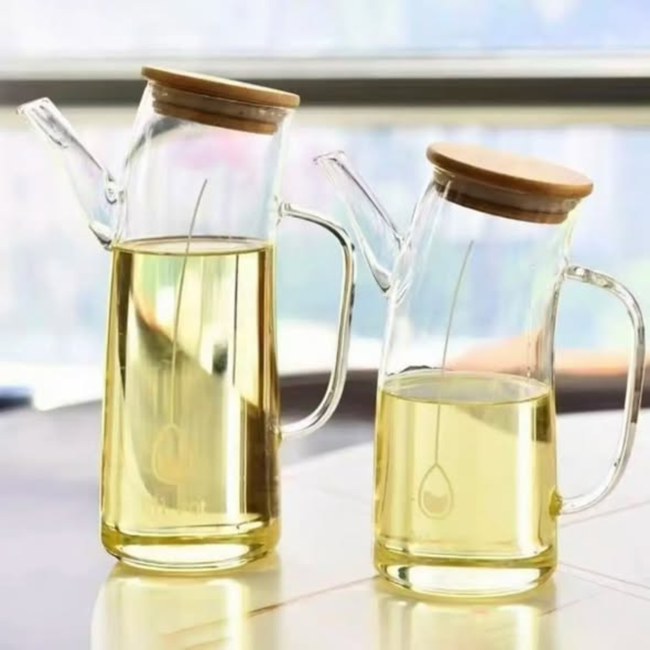 750ml Multipurpose Curved Glass Oil Jar