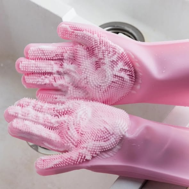 Silicone washing gloves