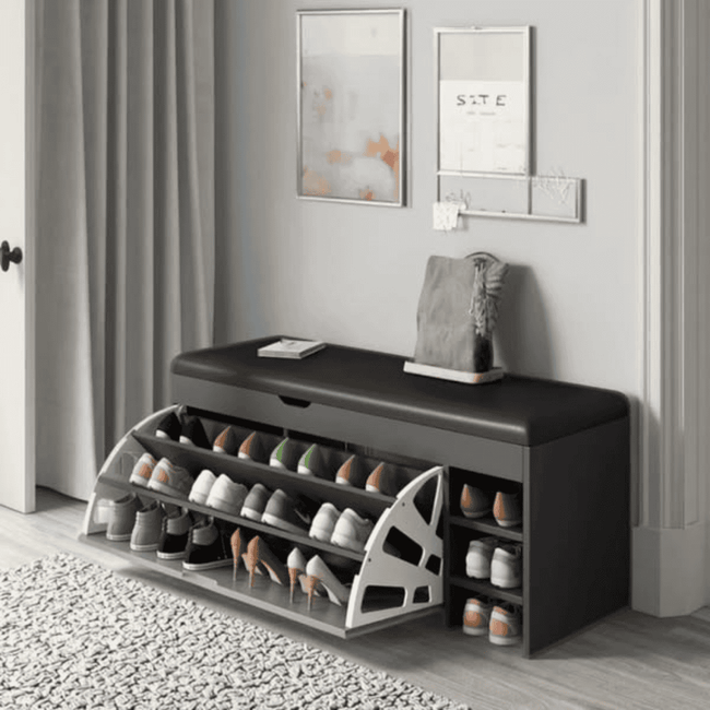 Bucket Flip Shoe Cabinet with Seat Changing Stool Bench