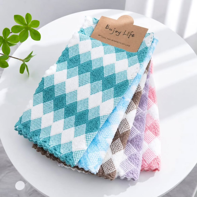 5pcs Set Microfiber Dish Towels
