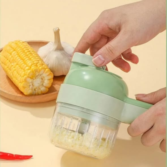 4-in-1 Handheld Electric Vegetable Cutter Set