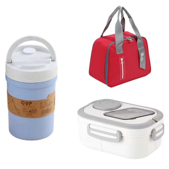 3 in 1 Microwavable Lunch Box Combo Set