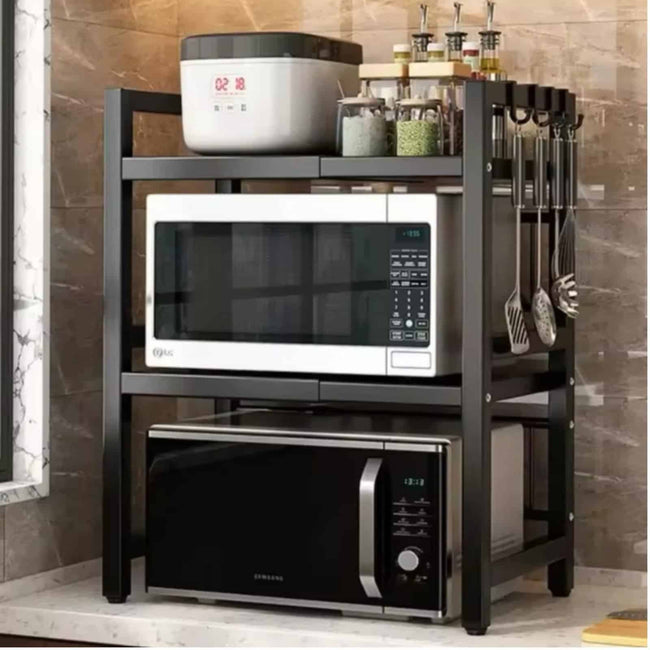 Double Layer Heavy-duty Adjustable Microwave Stand