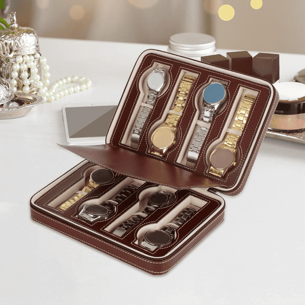 8 Slots Double Layer Watch Organizer