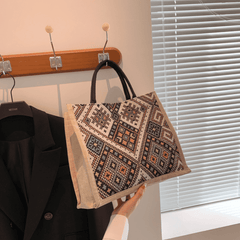 Geometric Print Pattern Tote Bag
