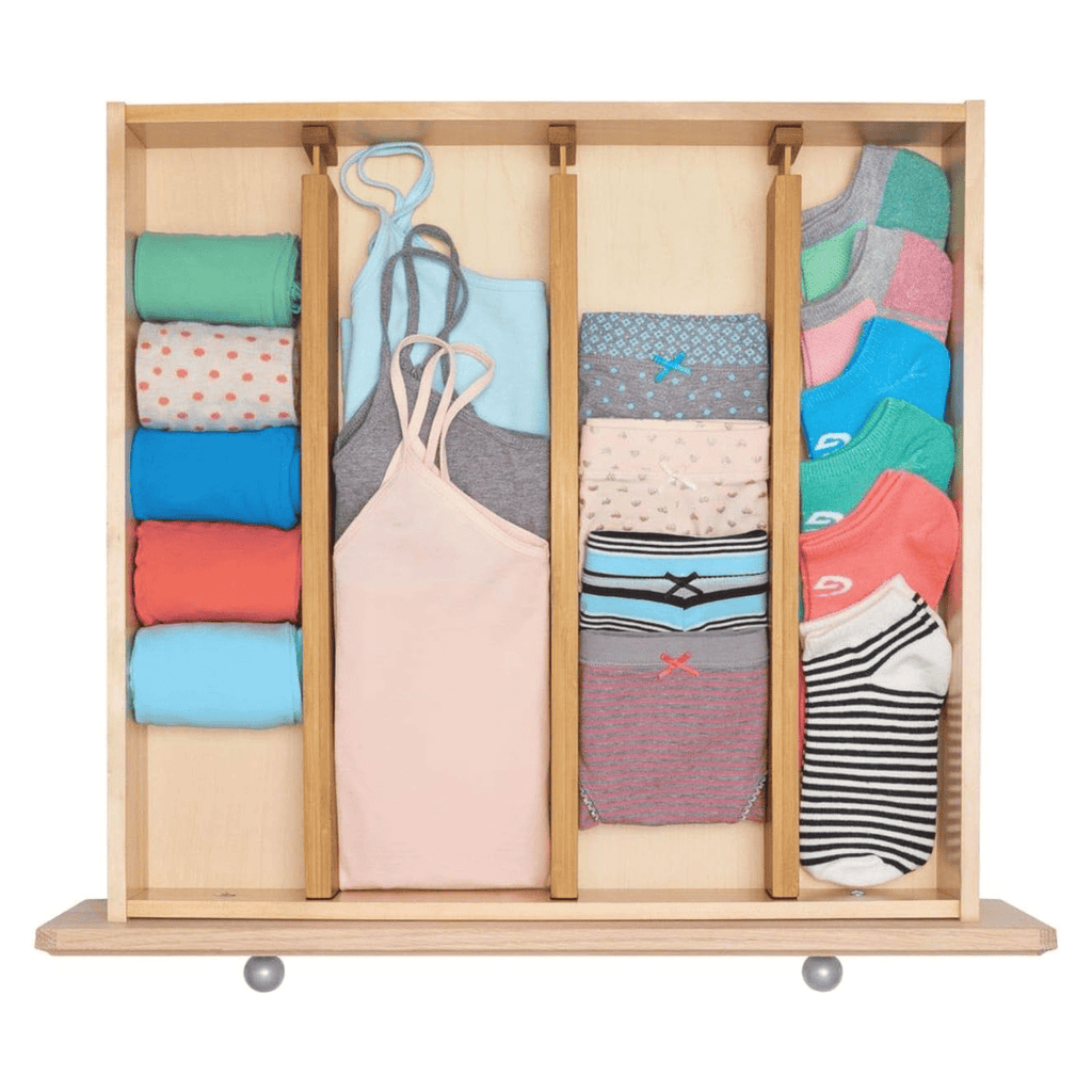 Drawer Dividers Set of 4pcs Bamboo Expandable Organizers