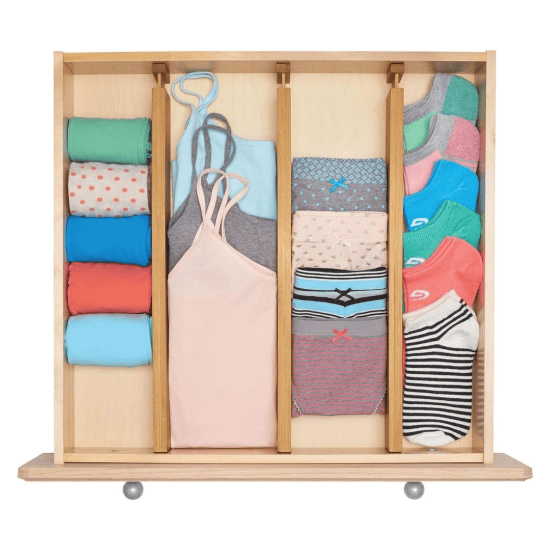 Drawer Dividers Set of 4pcs Bamboo Expandable Organizers