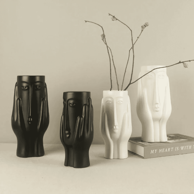 Face Decorative Flower Vase