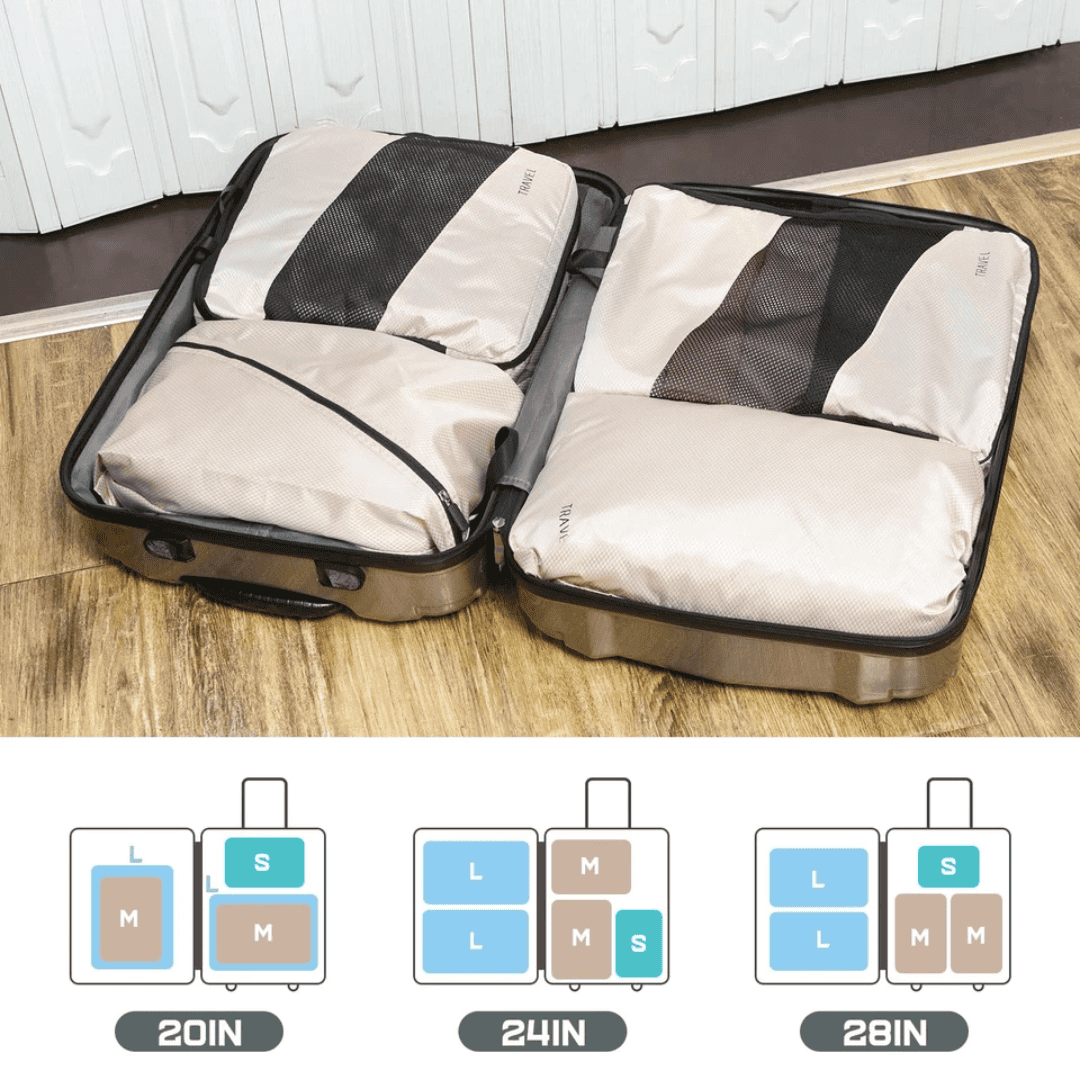 6pcs Set Compression Travel Bags