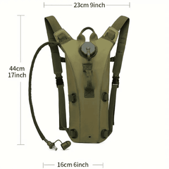 2-in-1 Hydration Backpack with 3L Insulated Water Bag