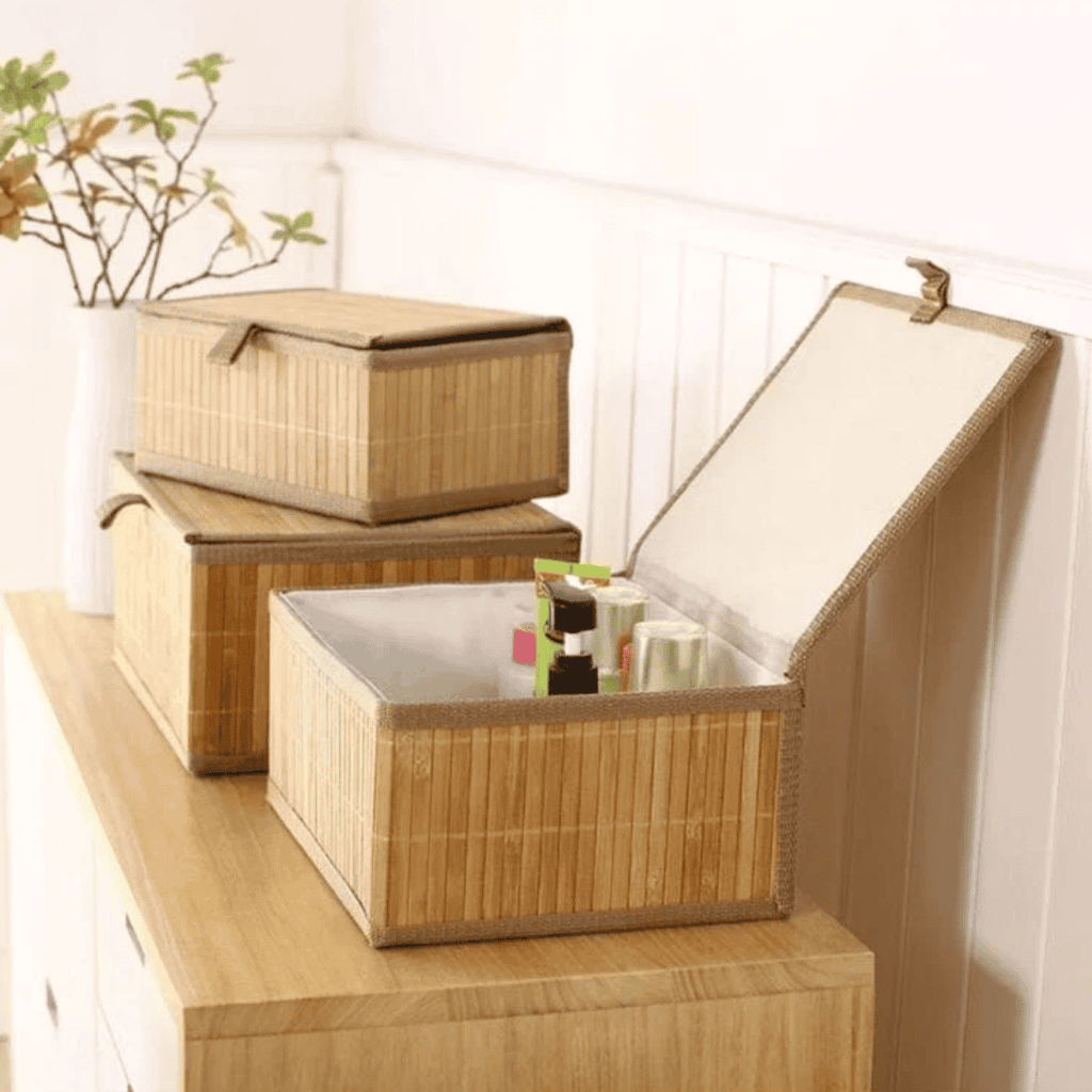 3-in-1 Organizing Wicker Baskets with Cover