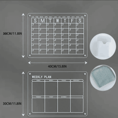 2pcs Magnetic Monthly/Weekly Fridge Planner