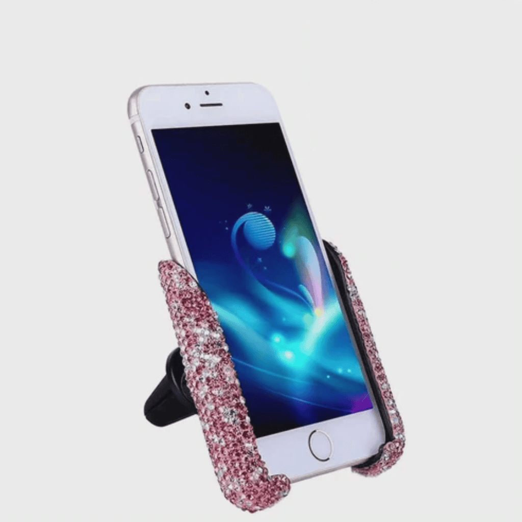 Car Phone Holder Women Diamond Crystal