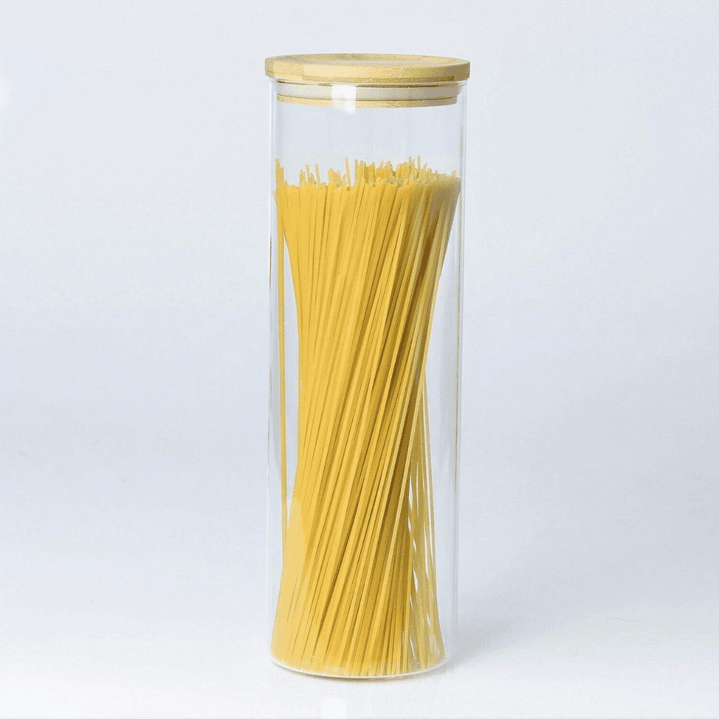 Spaghetti/Cereal Storage Jars with Bamboo Lid