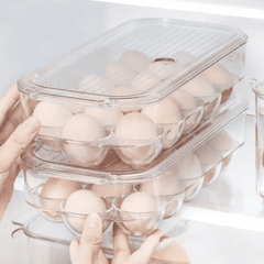 16 Grid Egg Holder with Handle and Lid