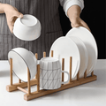 8-Slot Bamboo Plate Rack