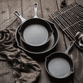4Pcs Set Cast Iron Frying Pan