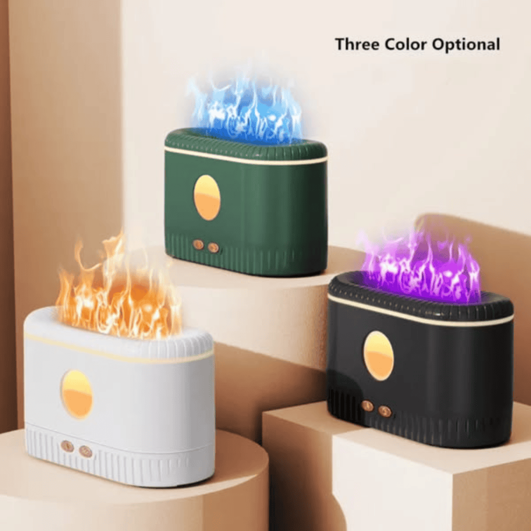 Ultrasonic Air Humidifier with Simulation Flame Lighting