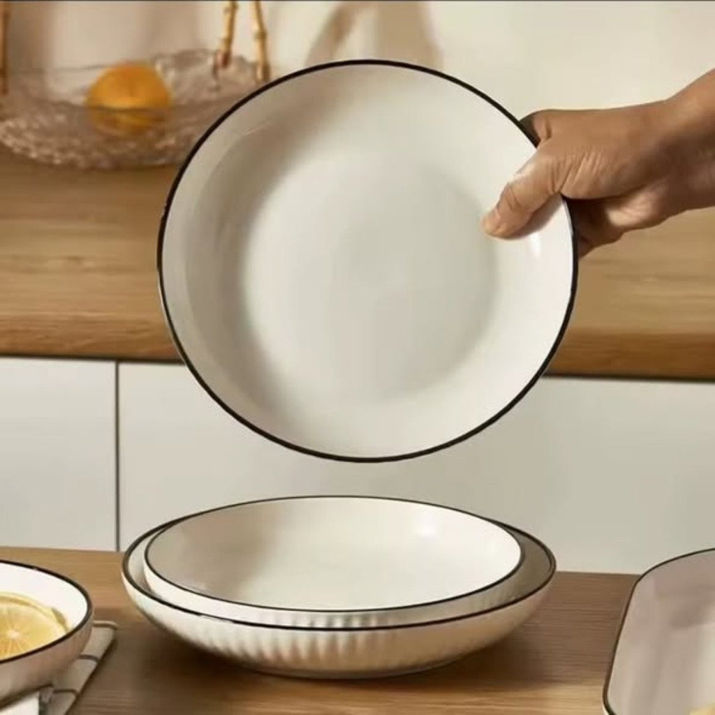 10pc Ceramic Pasta Dinner Plates