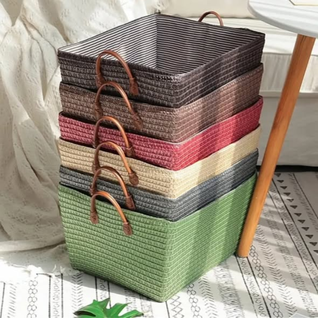 Handheld Woven Basket Organizier